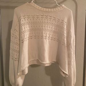 White mesh sweater